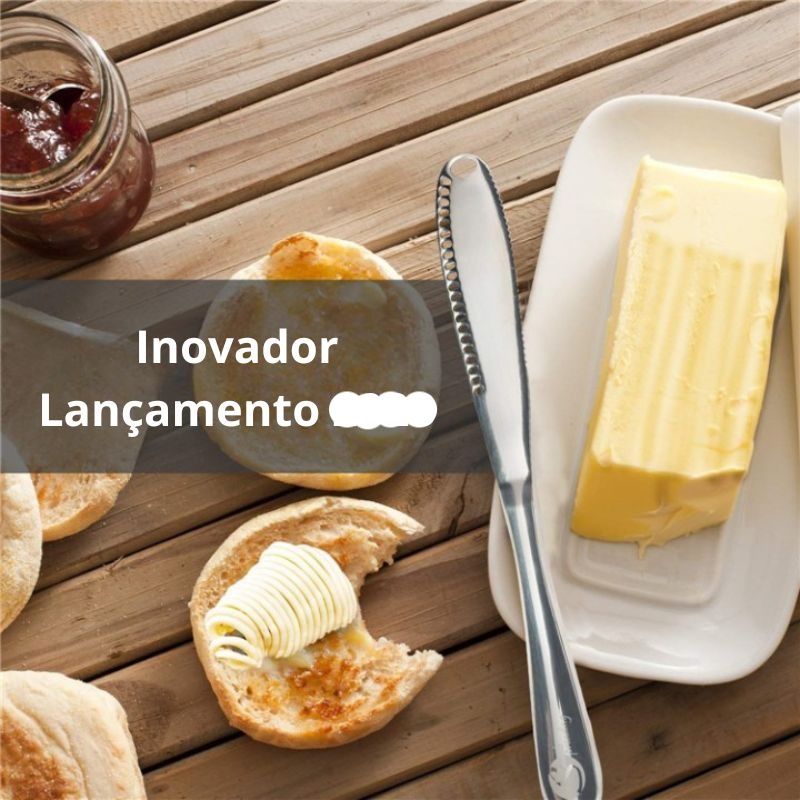 Faca para manteiga e queijo Inoxidável 3 em 1 | Linha do Lar