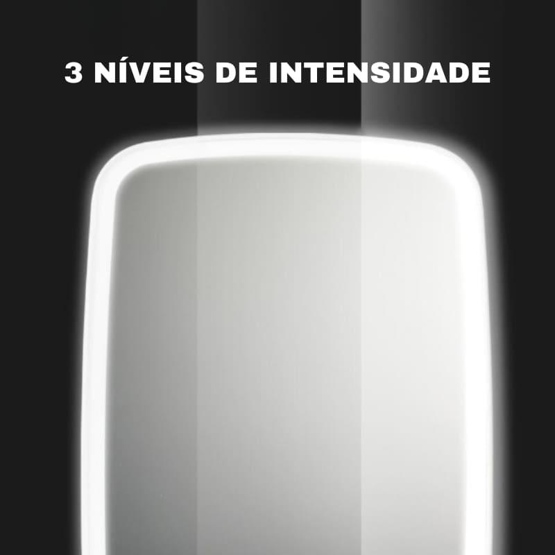 Espelho com LED de Mesa para Maquiagem - Luz Natural Perfeita | Linha do Lar