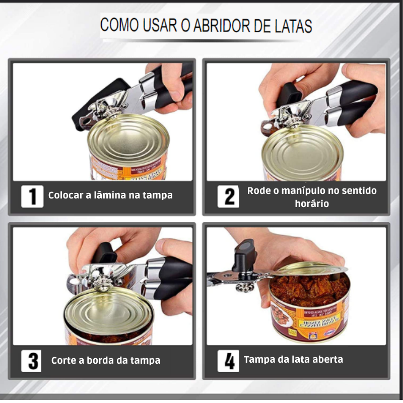 Abridor Profissional de Latas e Garrafas | Linha do Lar