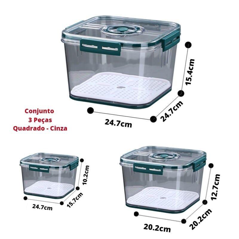 Organizador de Geladeira com Tampa e Marcador de Data | Linha do Lar